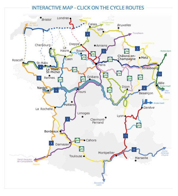 long distance cycle routes in France